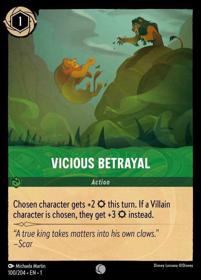 Vicious Betrayal 1-100 Lorcana card