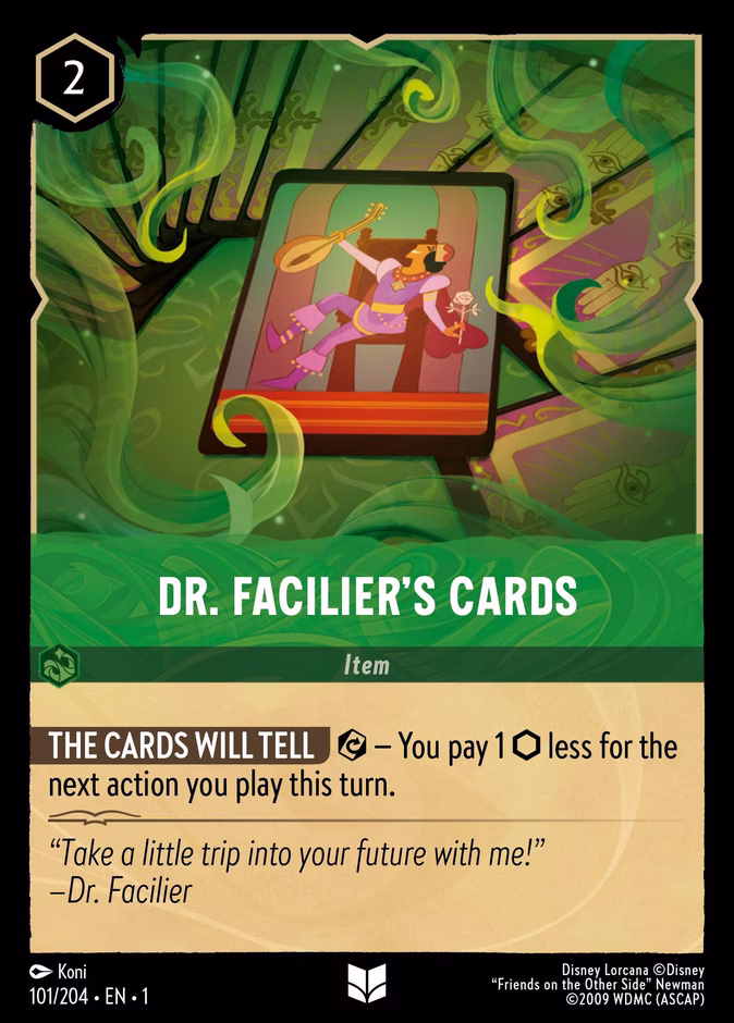 Dr. Facilier's Cards 1-101 Lorcana card