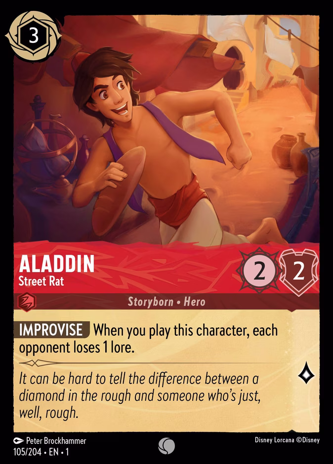 Aladdin - Street Rat 1-105 Lorcana card