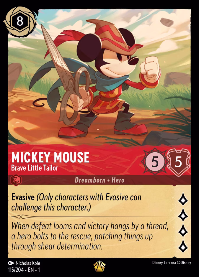 Mickey Mouse - Brave Little Tailor 1-115 Lorcana card