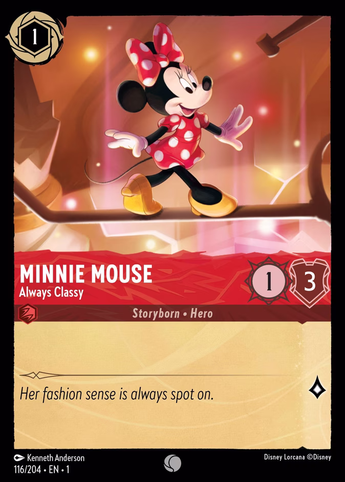 Minnie Mouse - Always Classy 1-116 Lorcana card