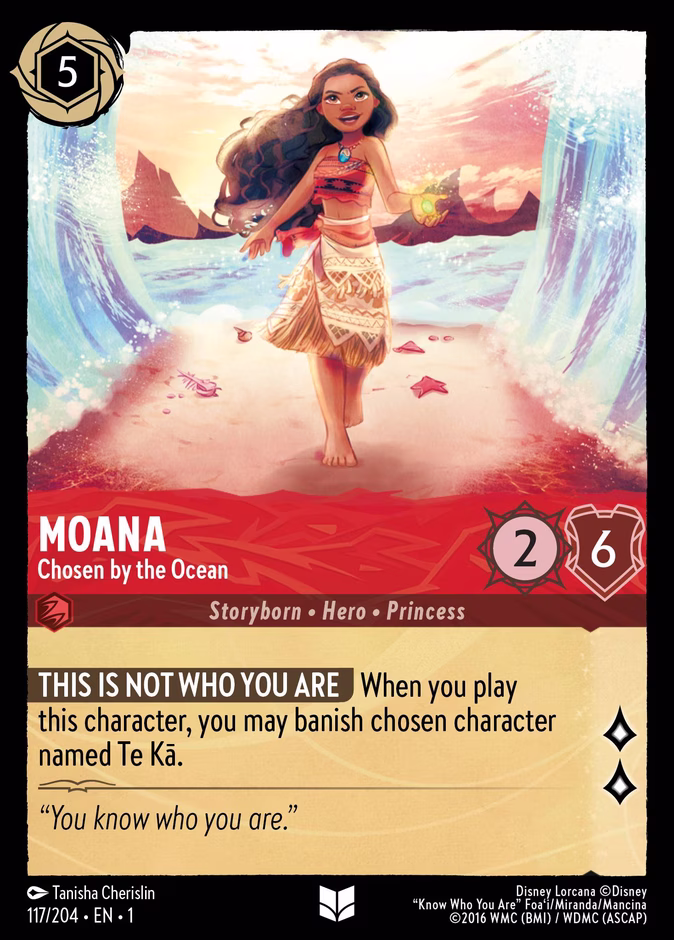 Moana - Chosen by the Ocean 1-117 Lorcana card