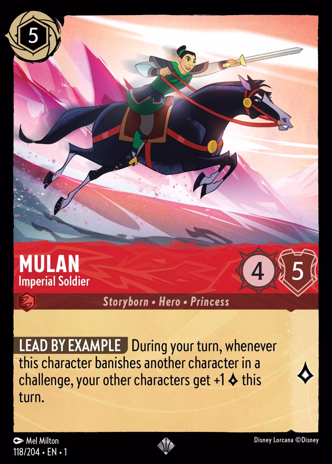 Mulan - Imperial Soldier 1-118 Lorcana card