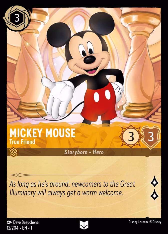Mickey Mouse - True Friend 1-12 Lorcana card