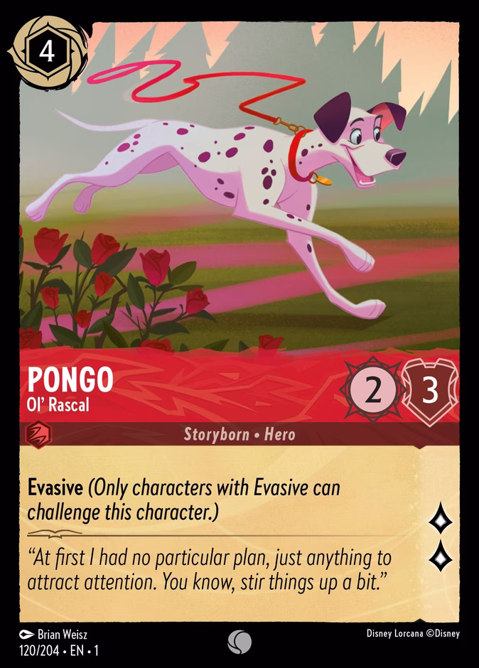 Pongo - Ol' Rascal 1-120 Lorcana card