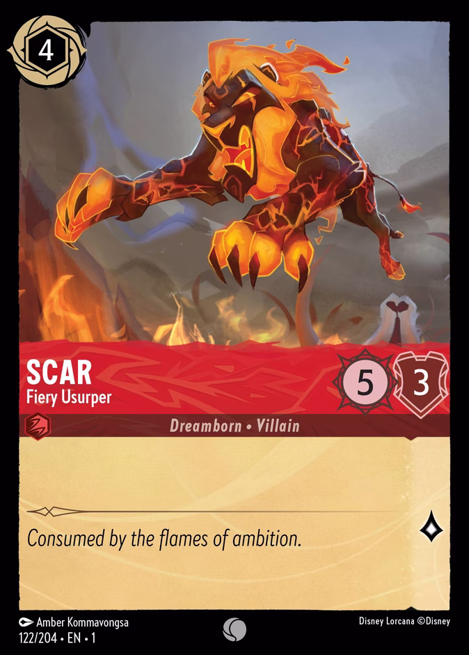 Scar - Fiery Usurper 1-122 Lorcana card