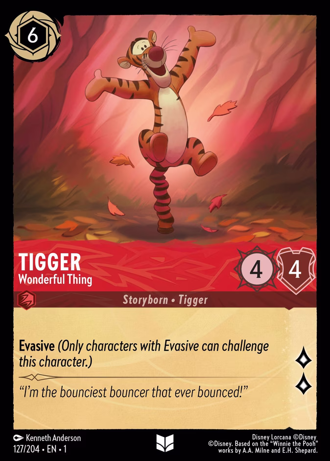 Tigger - Wonderful Thing 1-127 Lorcana card