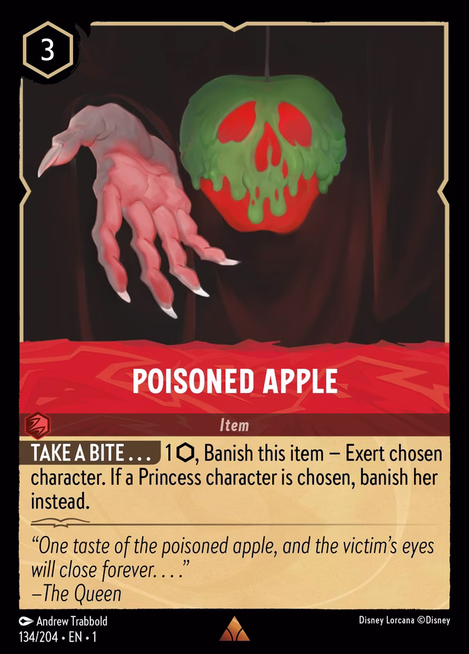 Poisoned Apple 1-134 Lorcana card