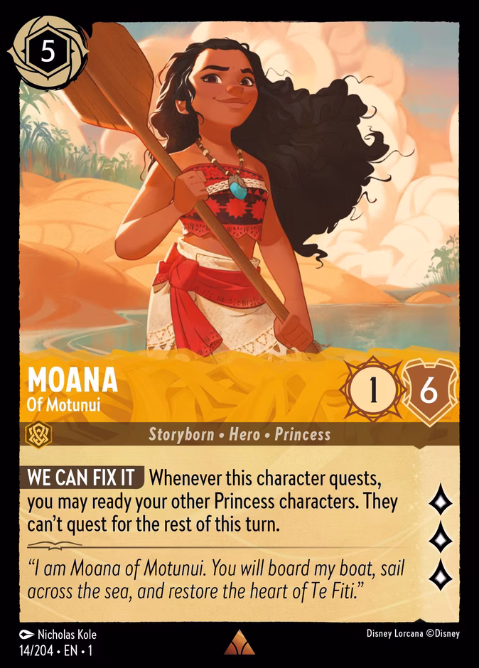 Moana - Of Motunui 1-14 Lorcana card