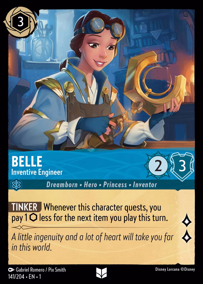 Belle - Inventive Engineer 1-141 Lorcana card