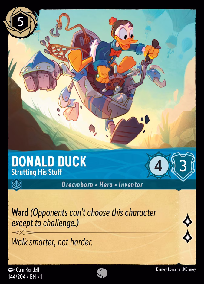 Donald Duck - Strutting His Stuff 1-144 Lorcana card