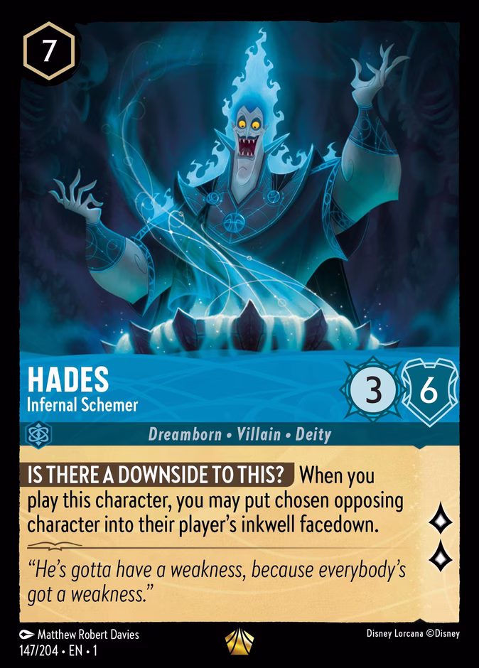 Hades - Infernal Schemer 1-147 Lorcana card