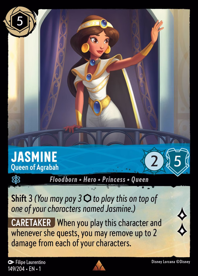 Jasmine - Queen of Agrabah 1-149 Lorcana card