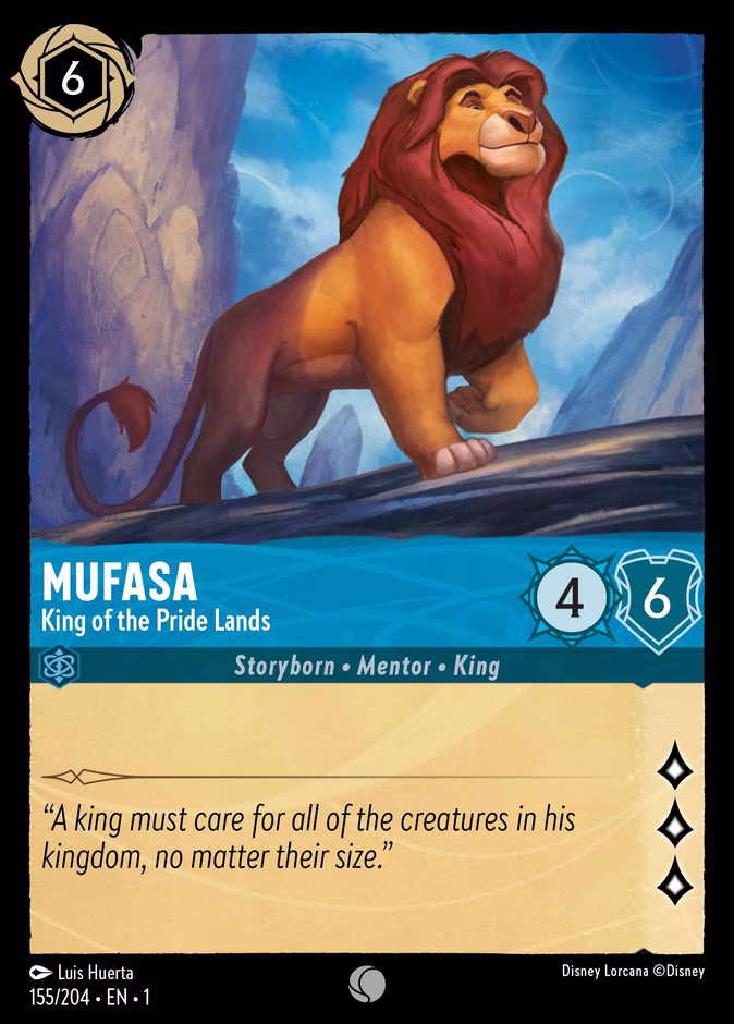 Mufasa - King of the Pride Lands 1-155 Lorcana card