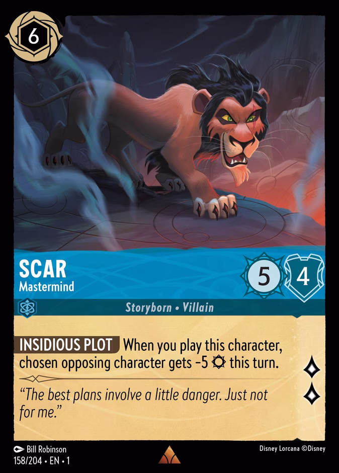 Scar - Mastermind 1-158 Lorcana card