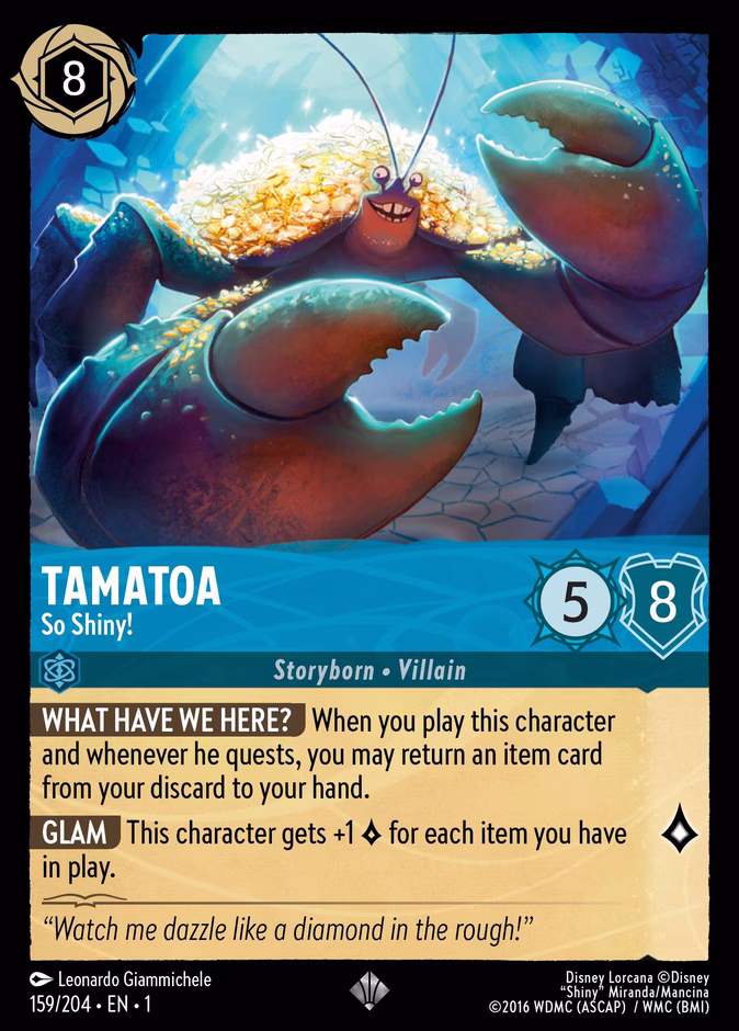 Tamatoa - So Shiny! 1-159 Lorcana card