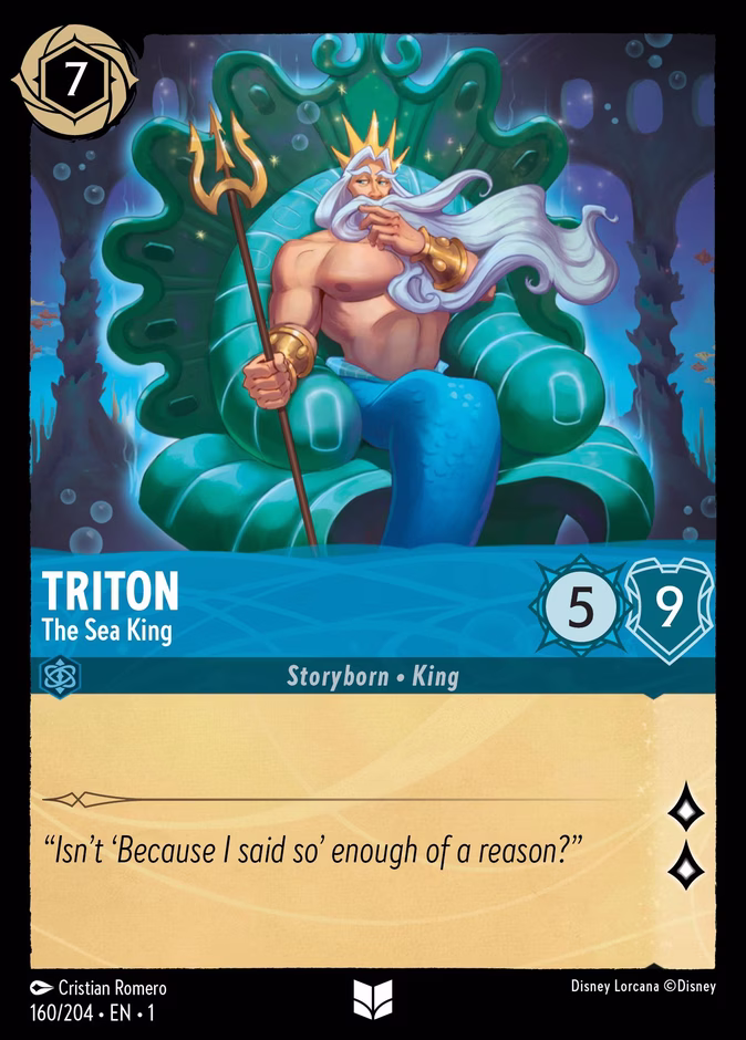Triton - The Sea King 1-160 Lorcana card