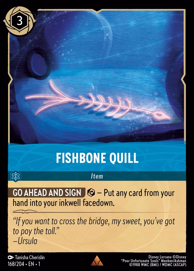 Fishbone Quill 1-168 Lorcana card