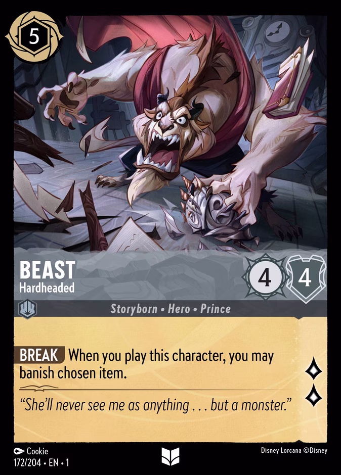 Beast - Hardheaded 1-172 Lorcana card