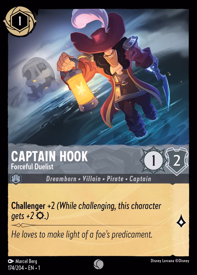 Captain Hook - Forceful Duelist 1-174 Lorcana card