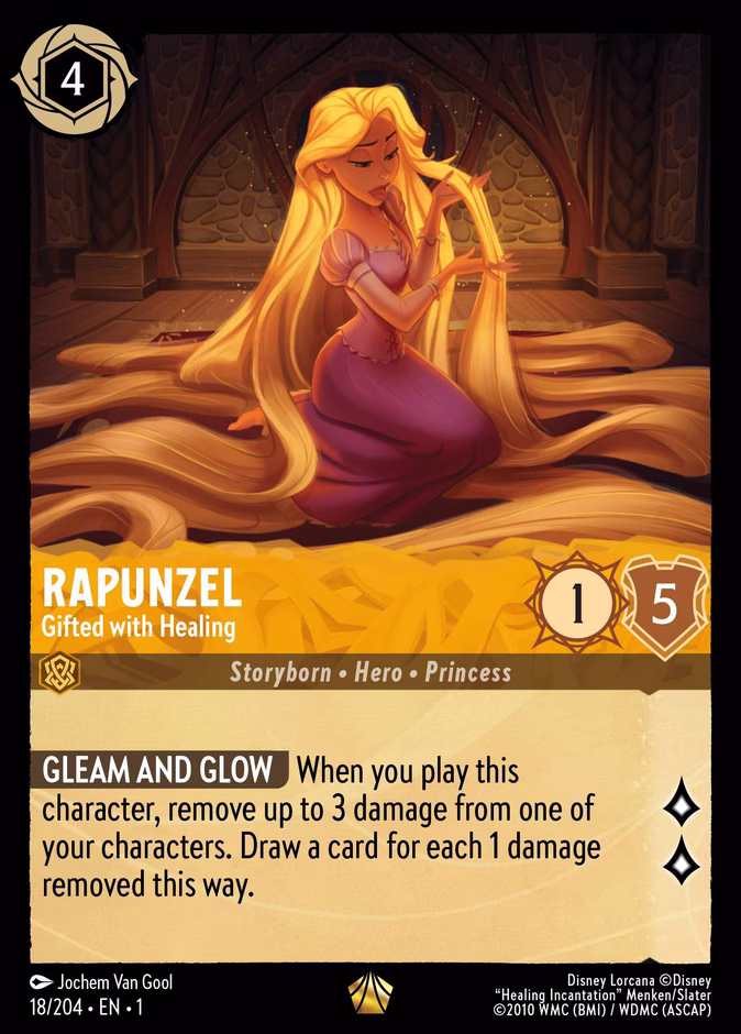 Rapunzel - Gifted with Healing 1-18 Lorcana card