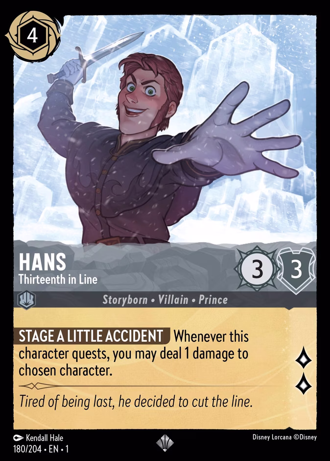 Hans - Thirteenth in Line 1-180 Lorcana card