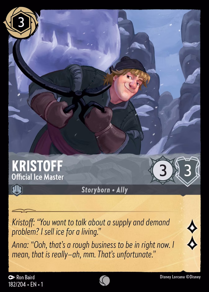 Kristoff - Official Ice Master 1-182 Lorcana card