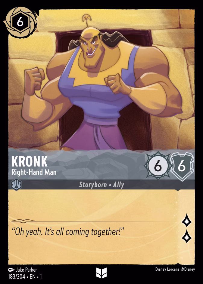 Kronk - Right-Hand Man 1-183 Lorcana card