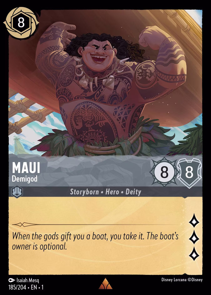 Maui - Demigod 1-185 Lorcana card