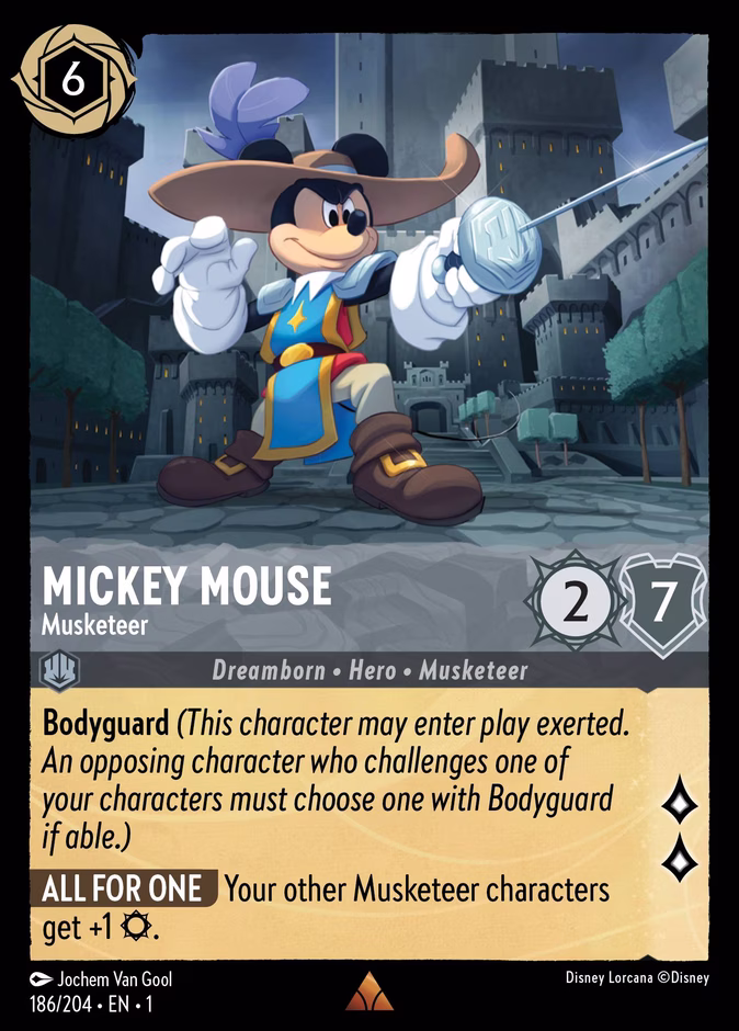 Mickey Mouse - Musketeer 1-186 Lorcana card