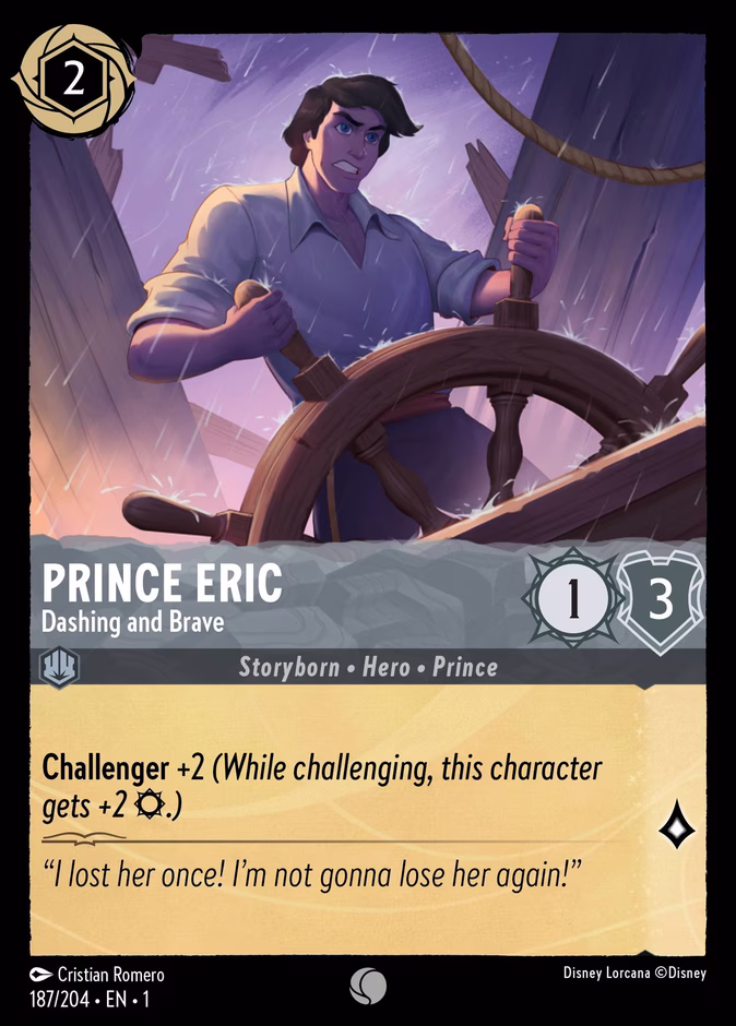 Prince Eric - Dashing and Brave 1-187 Lorcana card