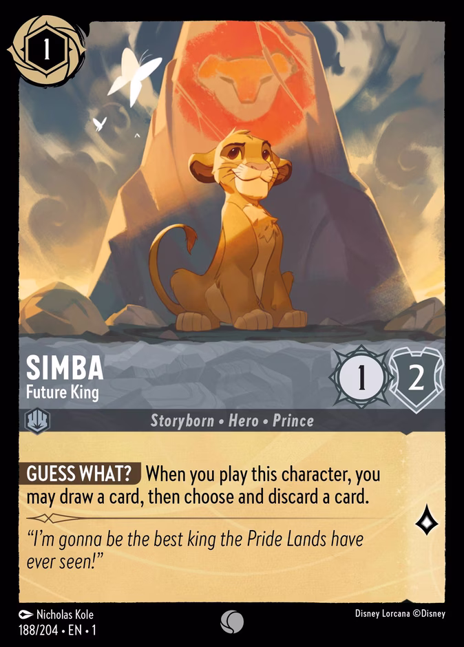 Simba - Future King 1-188 Lorcana card