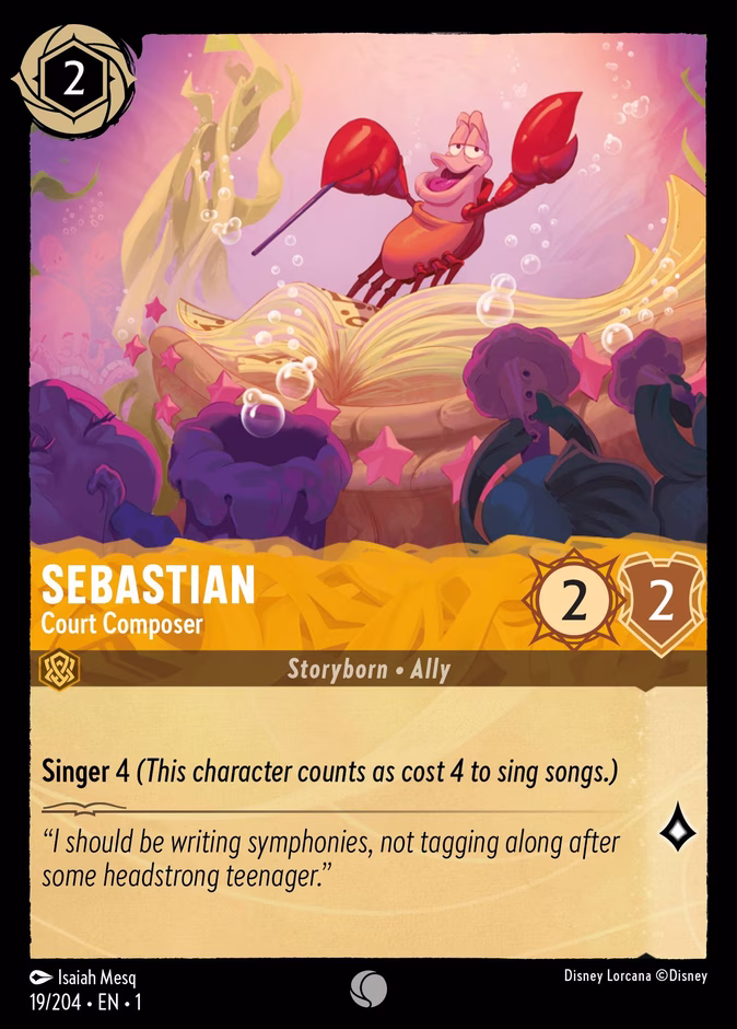 Sebastian - Court Composer 1-19 Lorcana card