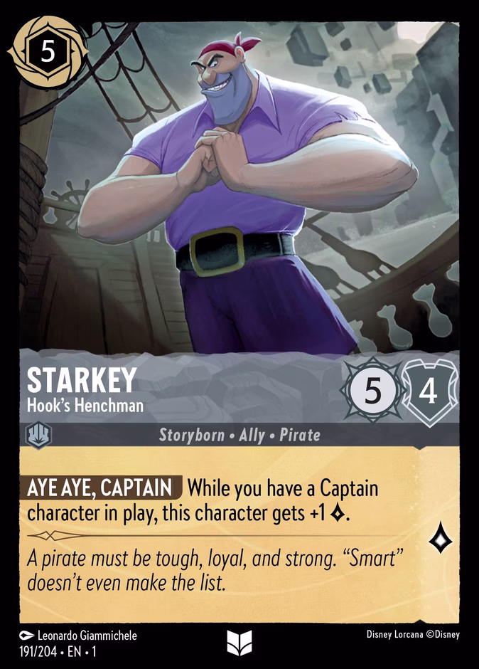 Starkey - Hook's Henchman 1-191 Lorcana card