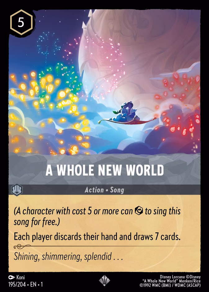 A Whole New World 1-195 Lorcana card