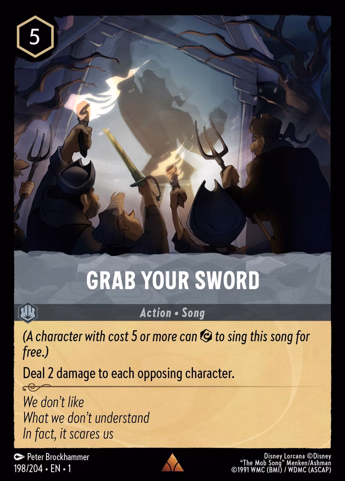 Grab Your Sword 1-198 Lorcana card