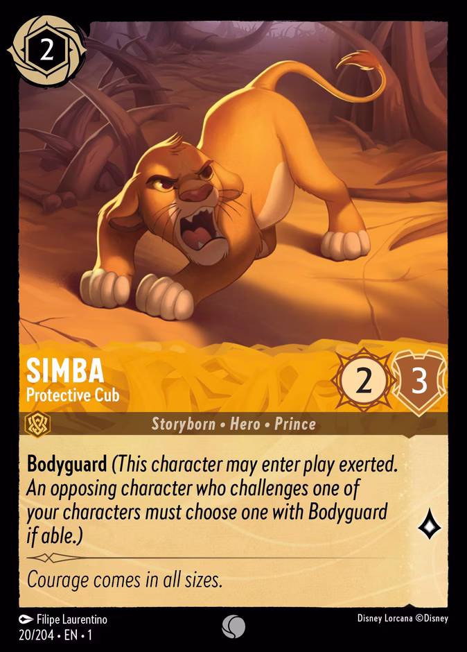 Simba - Protective Cub 1-20 Lorcana card