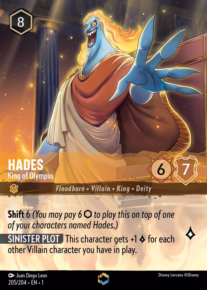 Hades - King of Olympus 1-205 Lorcana card