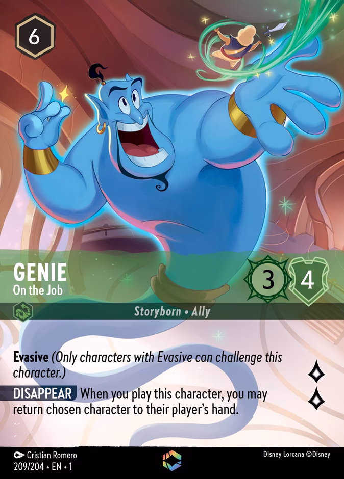 Genie - On the Job 1-209 Lorcana card