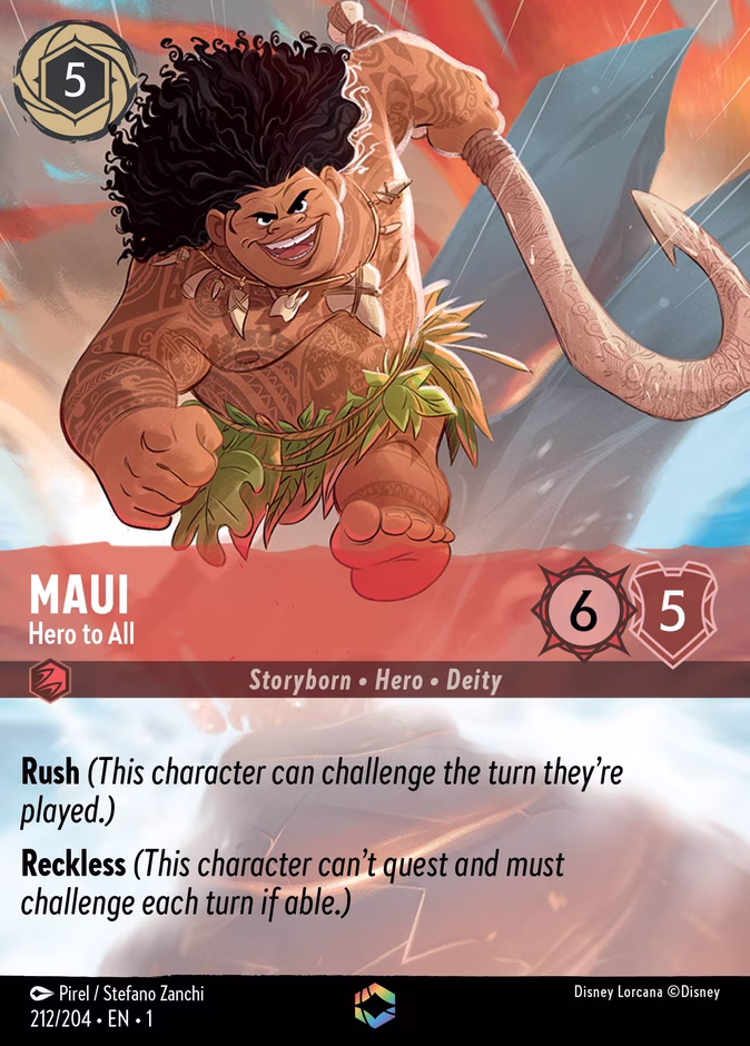 Maui - Hero to All 1-212 Lorcana card