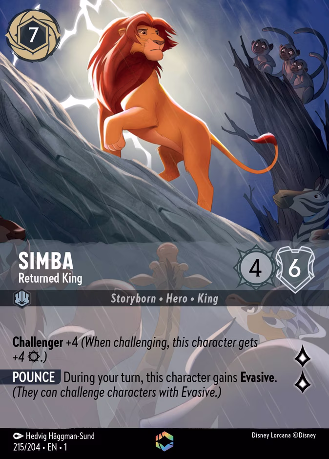 Simba - Returned King 1-215 Lorcana card