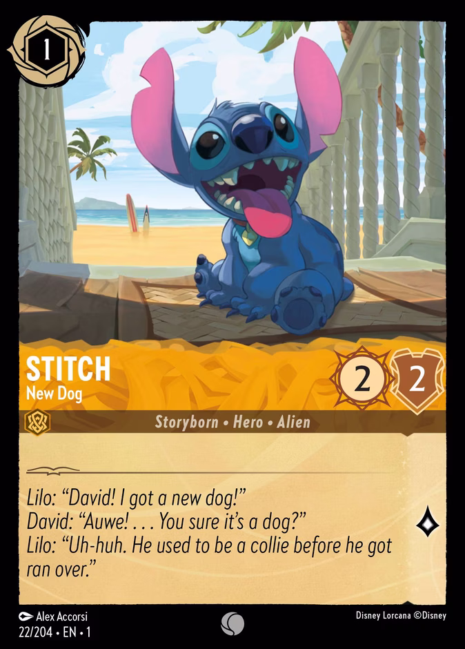 Stitch - New Dog 1-22 Lorcana card
