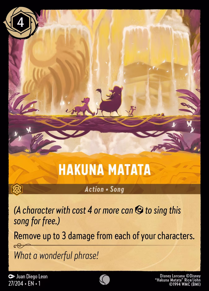 Hakuna Matata 1-27 Lorcana card