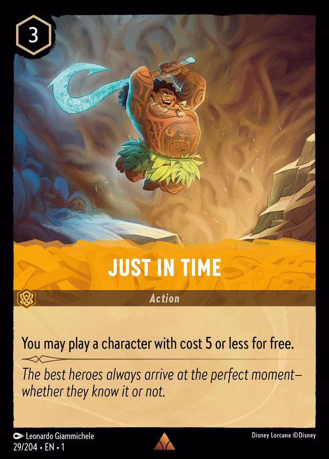 Just in Time 1-29 Lorcana card