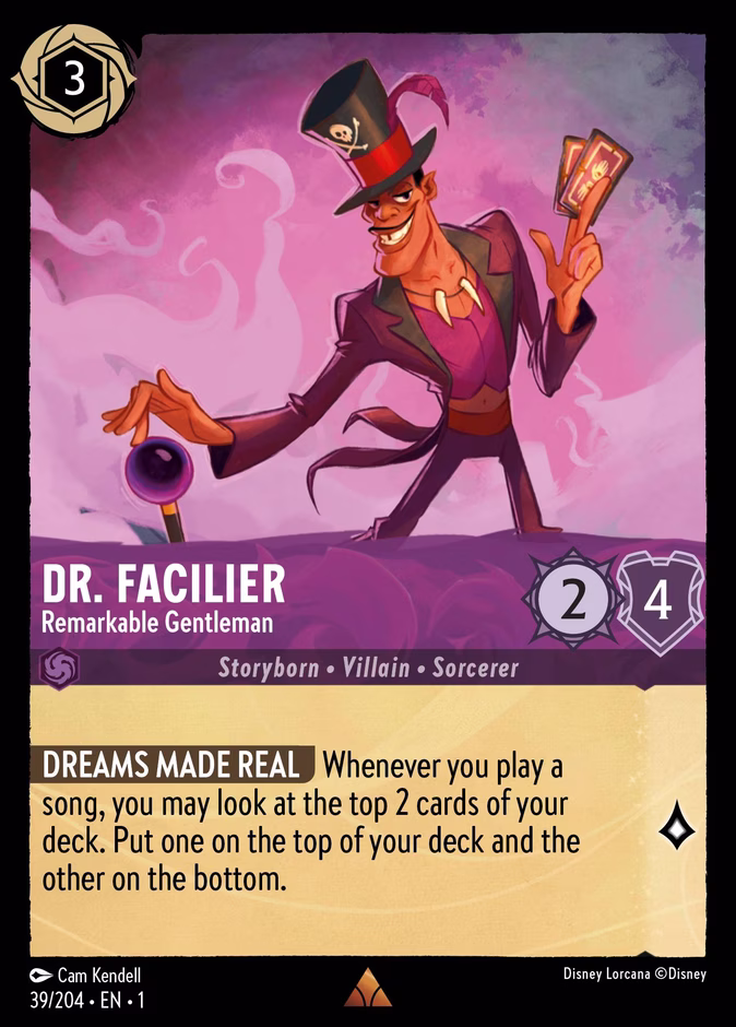 Dr. Facilier - Remarkable Gentleman 1-39 Lorcana card
