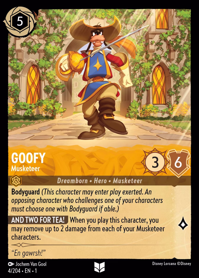 Goofy - Musketeer 1-4 Lorcana card