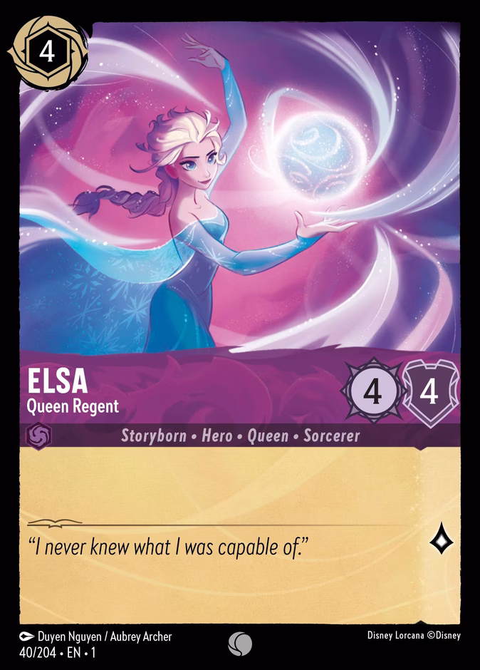 Elsa - Queen Regent 1-40 Lorcana card