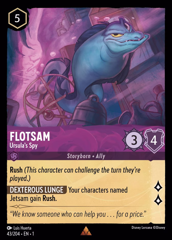 Flotsam - Ursula's Spy 1-43 Lorcana card