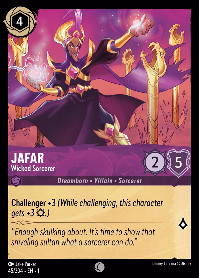 Jafar - Wicked Sorcerer 1-45 Lorcana card