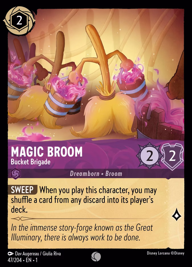 Magic Broom - Bucket Brigade 1-47 Lorcana card